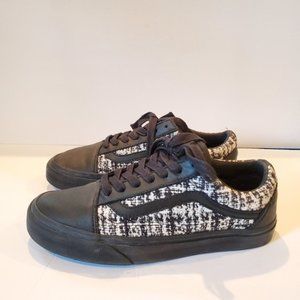 VANS X KARL LAGERFELD old skool sneakers size 8 boucle rare sold out collab